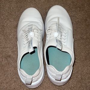 white cloves nursing shoes